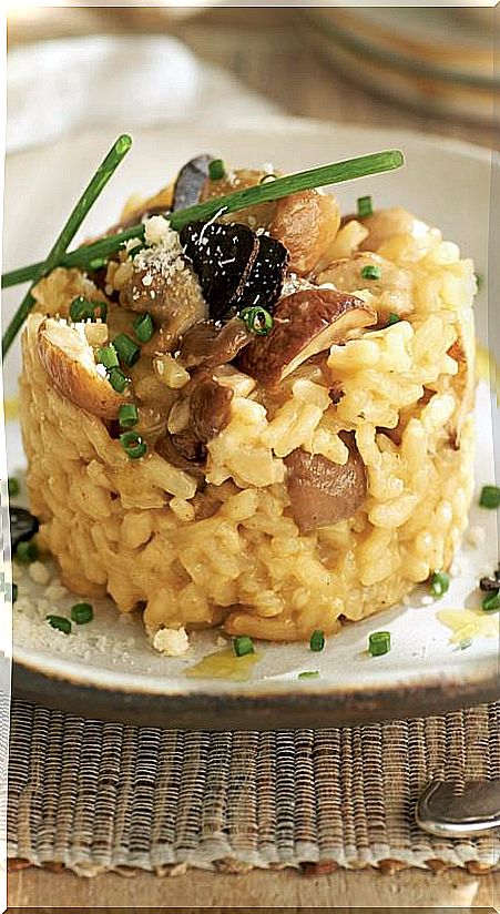 vegan mushroom risotto