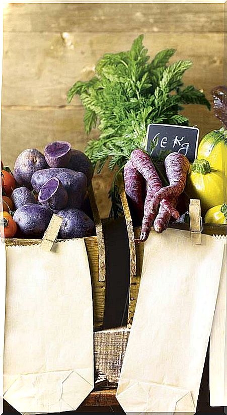 vegetables of different colors